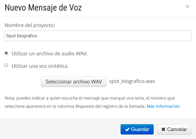 Mensajes de voz